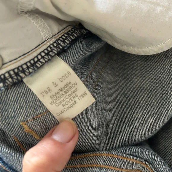Rag & Bone Straight Leg High Rise Jeans in Rovers Medium Wash Stretch size 25 - Picture 12 of 15